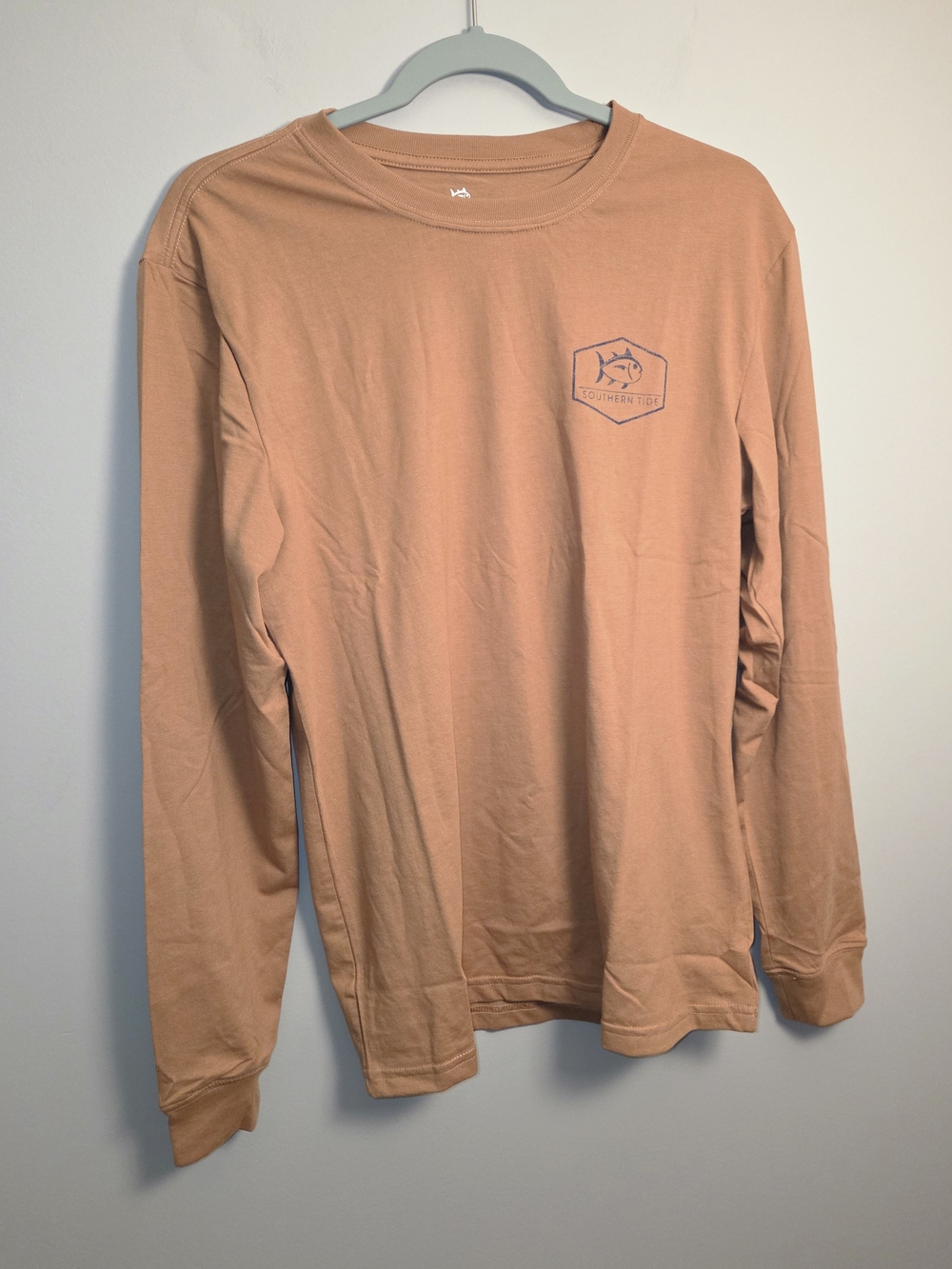 Southern Tide Men’s Long-Sleeve Tee in Dusty Peach